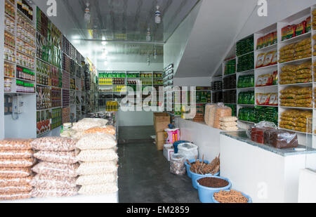 Spice shop à Kumily, Kerala Inde Banque D'Images