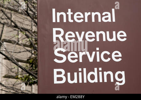 Une vue extérieure de l'Internal Revenue Service (IRS) édifice du siège social au centre-ville de Washington, DC. Banque D'Images