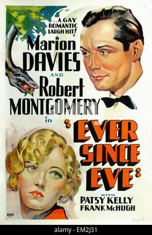 Depuis que Eve - 1937 - L'affiche de film Banque D'Images
