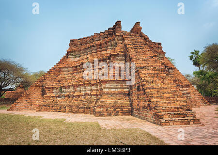 Wora Wat Pho.Ayutthaya historical park. Banque D'Images