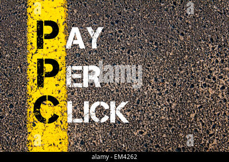 Acronyme PPC - Payer Par Clic. Banque D'Images