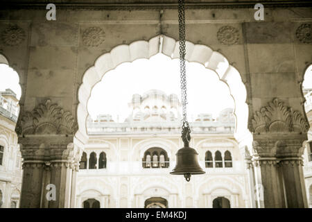 Bell temple hindou à Jaipur, Rajasthan, Inde Banque D'Images