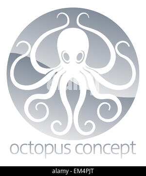 Un résumé illustration d'un octopus circle concept design Banque D'Images