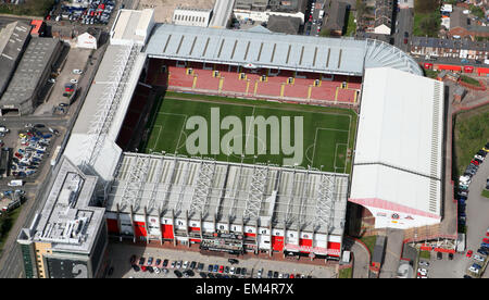 Vue aérienne de Sheffield United FC, stade de football Bramall Lane Banque D'Images