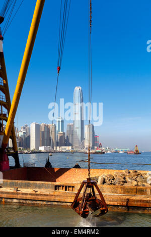 Site de construction à Hong Kong. Banque D'Images