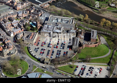 Vue aérienne du centre-ville de Chester, Cheshire, Royaume-Uni Banque D'Images