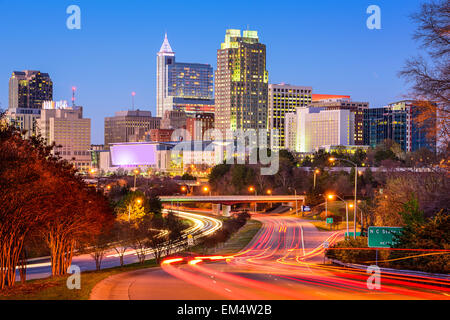 Raleigh, Caroline du Nord, USA Centre-ville de la ville. Banque D'Images