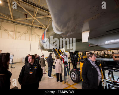Ex-RAF Vulcan numéro de série XH558,préservé par le Vulcan au ciel Trust, basé à l'Aéroport Robin Hood Doncaster,Yorkshire,Brit Banque D'Images