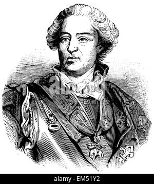 Louis XV . , Roi de France (b. 15 février 1710 , décédé le 10 mai 1774 ) Banque D'Images