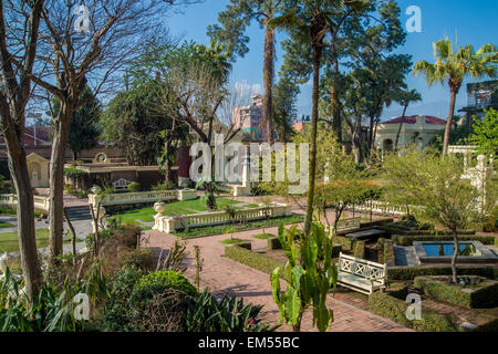 Matin vue sur Katmandou garden of dreams Banque D'Images