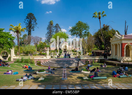 Matin vue sur Katmandou garden of dreams Banque D'Images