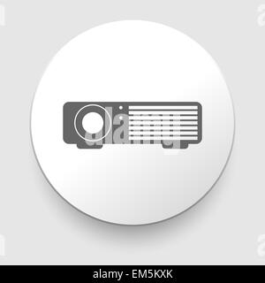 Dans l'icône web simple vector - projecteur Banque D'Images