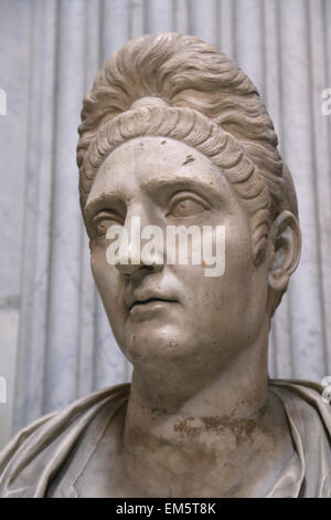 Plotina Pompeia (d. 121/122). Roman et épouse de l'empereur romain Trajan. Portrait. Buste. Musées du Vatican. Banque D'Images