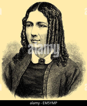 Harriet Beecher Stowe (14 juin 1811 - 1 juillet 1896), abolitionniste américain et auteur de "Uncle Tom's Cabin" Banque D'Images