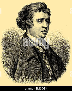 Edmund Burke PC (12 janvier 1729 - 9 juillet 1797), homme d'État irlandais, auteur, orateur, philosophe et théoricien politique, Banque D'Images