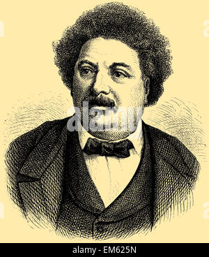 Alexandre Dumas, père (1802-1870), romancier français et auteur des Trois Mousquetaires Banque D'Images