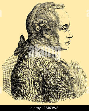 Emmanuel Kant (1724 - 1804), philosophe allemand Banque D'Images