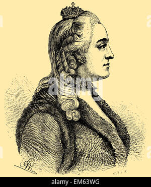 Catherine II, la Grande Catherine (1729 - 1796), impératrice de Russie Banque D'Images