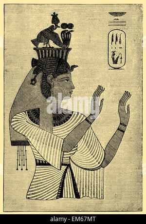 Tiye (ch. 1398 BC - 1338 BC), grande épouse royale du pharaon égyptien Amenhotep III et matriarche de la famille Amarnienne Banque D'Images