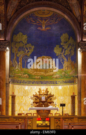 Israël, Jérusalem, l'autre nom de la basilique de l'Agonie ; le mont des Oliviers, de l'intérieur de l'Eglise de toutes les nations Banque D'Images