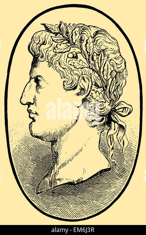 Auguste (63 BC - AD 14), premier souverain de l'Empire romain Banque D'Images