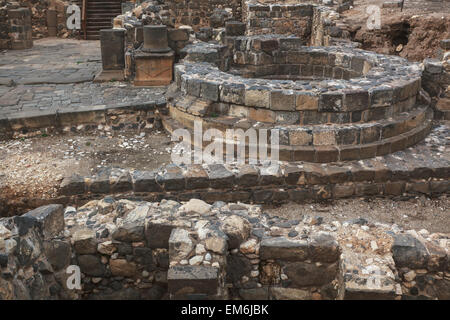 Ruines de l'antique Israël, Tibère sur mer de Galilée ; Tibère ancienne Banque D'Images