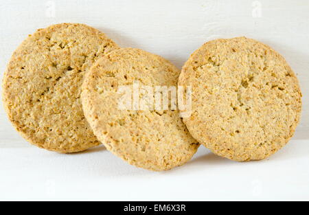 Partie intégrante des cookies et de blé sur fond blanc Banque D'Images