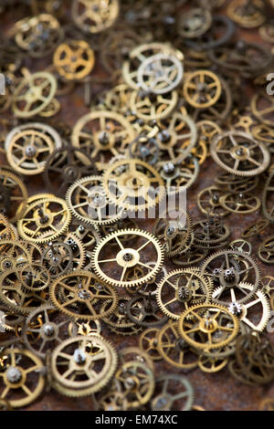 Montres de poche anciennes, mouvements et cogs Banque D'Images