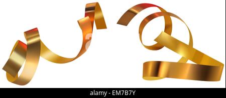 Confetti doré Illustration de Vecteur