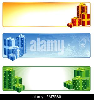 Bannière de Noël Set Illustration de Vecteur