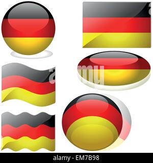 Allemagne drapeaux Illustration de Vecteur