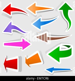 Flèches de couleur Illustration de Vecteur