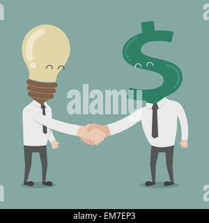 Businessman shaking hands Illustration de Vecteur