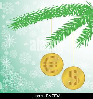 La direction générale de l'arbre de Noël avec des pièces Illustration de Vecteur