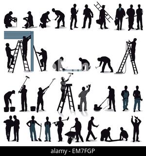 Professionnels artisans Illustration de Vecteur