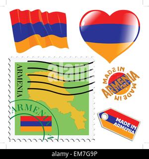 Les couleurs nationales de l'Arménie Illustration de Vecteur