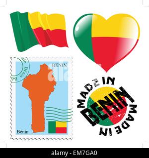 Couleurs nationales du Bénin Illustration de Vecteur