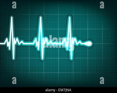 Électrocardiogramme trace de coeur humain. EPS 8 Illustration de Vecteur