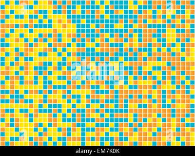 Orange, Jaune et bleu mosaïque. Image vectorielle Illustration de Vecteur