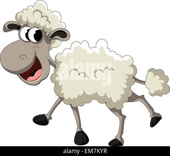 Funny cartoon mouton Illustration de Vecteur
