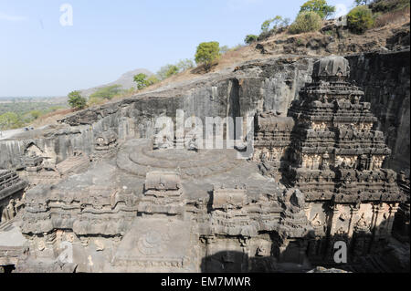 Kailas temple à Amritsar, l'état de Maharashtra en Inde Banque D'Images