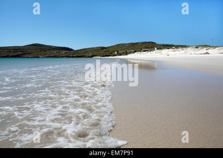 Plage de sable sur l'île de Harris, Hébrides extérieures, en Écosse Banque D'Images