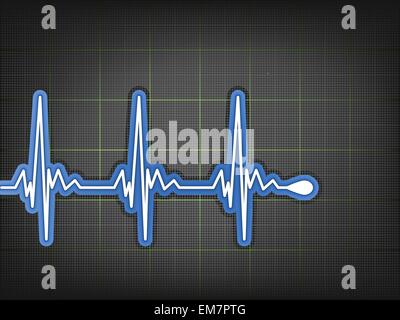 Électrocardiogramme ECG moniteur. EPS 8 Illustration de Vecteur