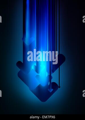 Les flèches du graphique déplacer vers le bas dans la lumière des bougies. EPS 8 Illustration de Vecteur