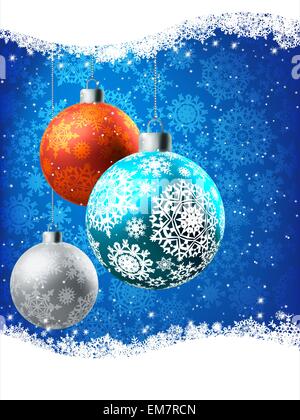 Carte de Noël bleu élégant. EPS 8 Illustration de Vecteur