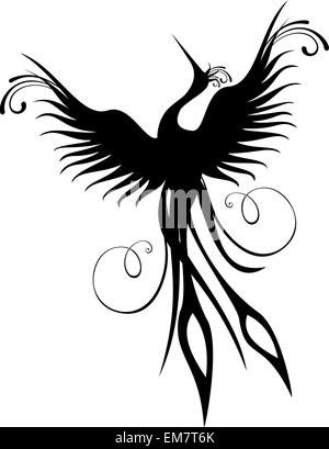 Phoenix bird figure isolée Illustration de Vecteur