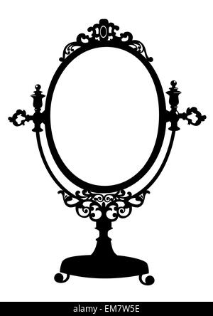 Silhouette d'un miroir Illustration de Vecteur