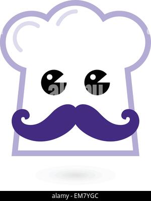 Chef de cuisine - caractère hat isolated on white Illustration de Vecteur