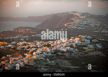 Spanien, Canaries, Santorin, Fira auf über Pyrgos Banque D'Images