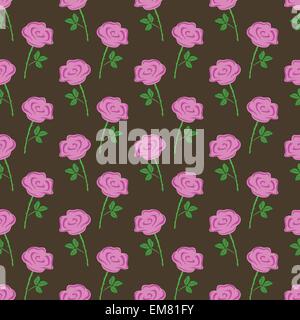 Des roses rose avec motif transparent Illustration de Vecteur